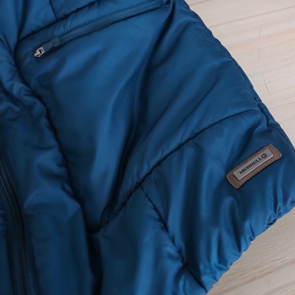 Merrell Insulated Hooded Jacket Teal M Select Regulate Warm Puffer Coat M - Picture 3 of 16